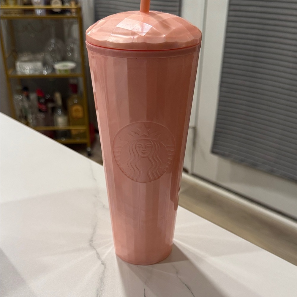 Starbucks Coral Textured Tumbler